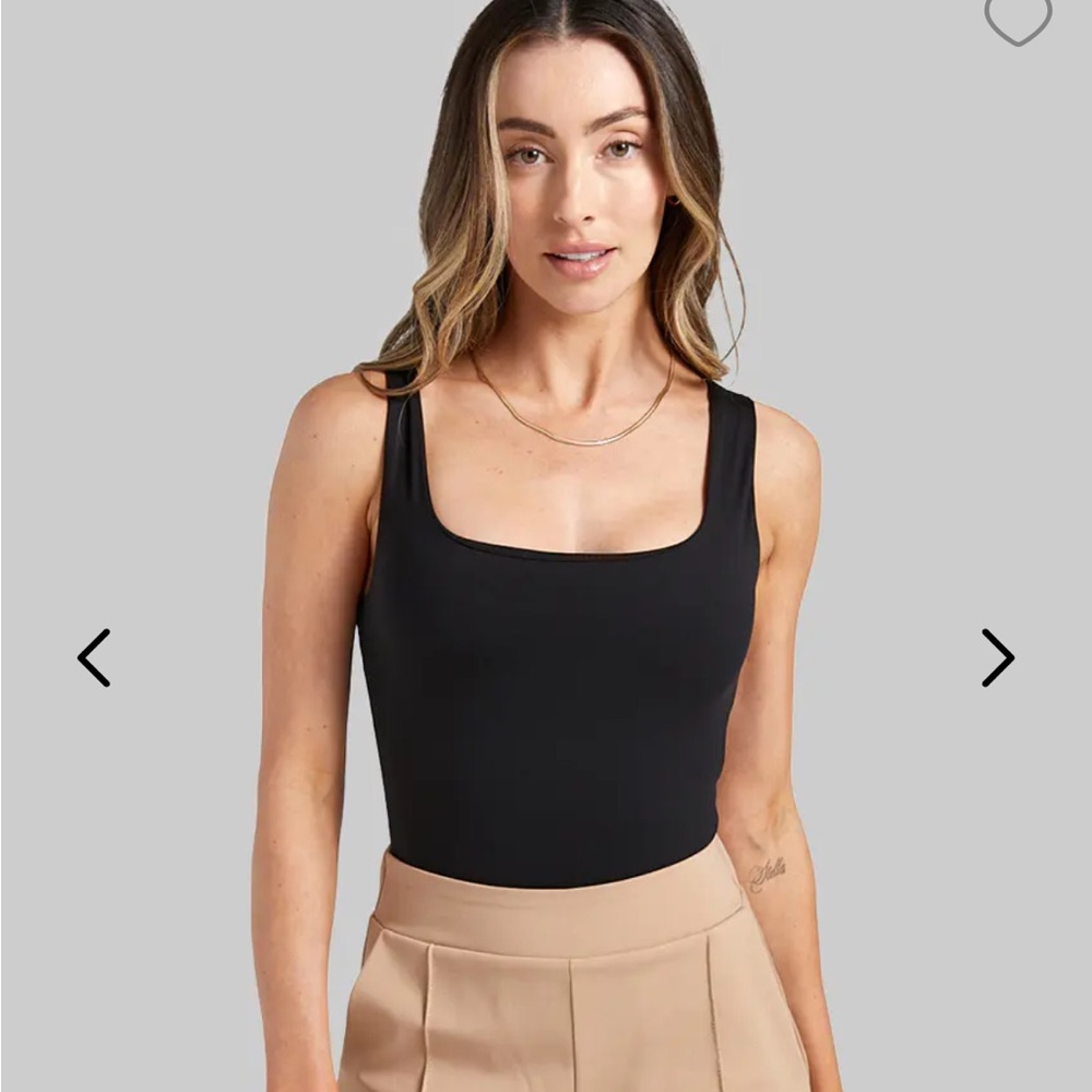 BYLT Basics Black Sleeveless Fitted Bodysuit